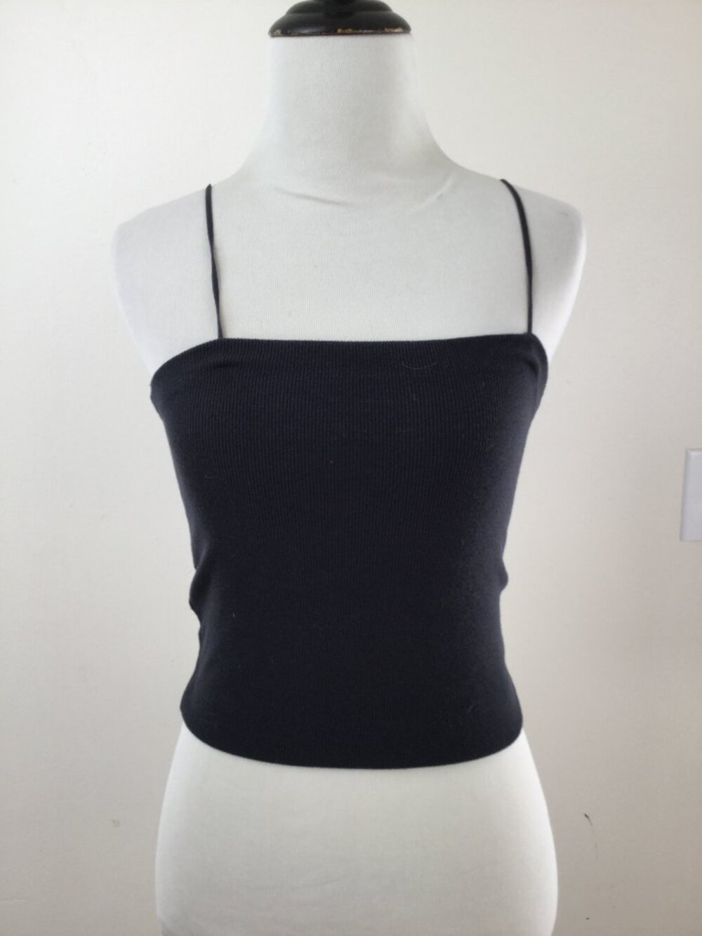 American Eagle Black Ribbed Tank Top s